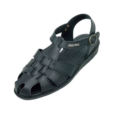 ダイマツ 本革バックバンドサンダル ブラック L AP6610 1足 62-9851-88（直送品）