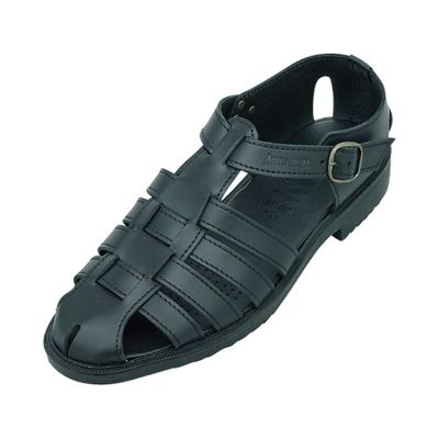 ダイマツ 本革カウンターサンダル ブラック LL AP6621 1足 62-9852-02（直送品）