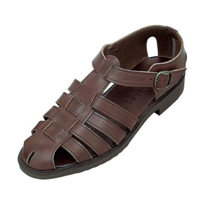 ダイマツ 本革カウンターサンダル ダークブラウン L AP6621 1足 62-9852-05（直送品）