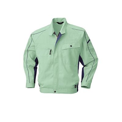 ビッグボーン 長袖ジャケット アースグリーン×ブルーグレー 6657-23-L 1枚 63-1801-13（直送品）