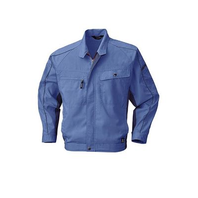 ビッグボーン 長袖ジャケット ブルー×ブルーグレー 6657-53-5L 1枚 63-1801-23（直送品）