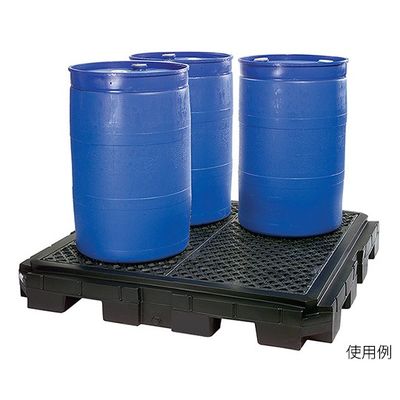 ニューピグコーポレーション ピグヘビーデューティポリスピル コンテイメントパレット PAK672BK-WD 1個 63-1274-20（直送品）