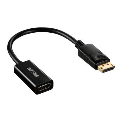 バッファロー DisplayPort-HDMI変換アダプタ ブラック BDPHDBK（直送品）