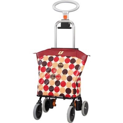 ユーバ産業 アップライン 水玉レッド UL-0218　【シルバーカー】介援隊カタログ W1966（直送品）