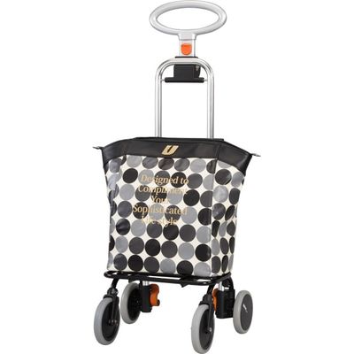 ユーバ産業 アップライン 水玉ブラック UL-0218　【シルバーカー】介援隊カタログ W1966（直送品）