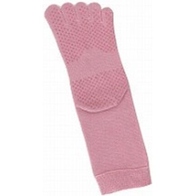 神戸生絲 すべり止め付 5本指靴下 婦人用 ピンク 3305　【介護用衣類】介援隊カタログ U0308（直送品）