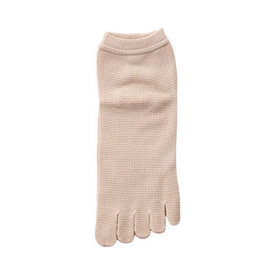 神戸生絲 婦人シルク混メッシュ5本指ソックス SY307 ベージュ 4971751031772 1ケース(10足入)（直送品）