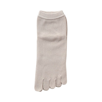 神戸生絲 婦人シルク混メッシュ5本指ソックス SY307 グレー 4971751031789 1ケース(10足入)（直送品）