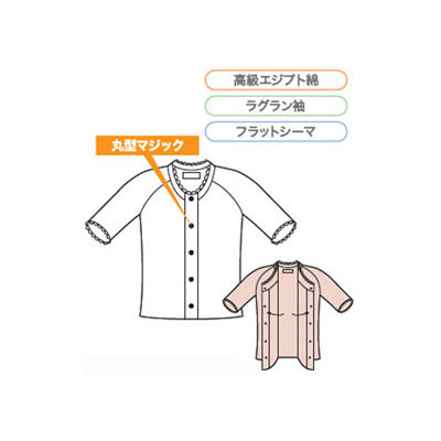 神戸生絲 婦人用前開き5分袖スリーマー MU-51 ホワイト LL 4971751400790 1枚（直送品）