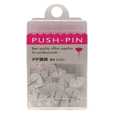 サンフレイムジャパン PP画鋲 透明 )20本 643-0045 1セット(100本:20本×5)（直送品）