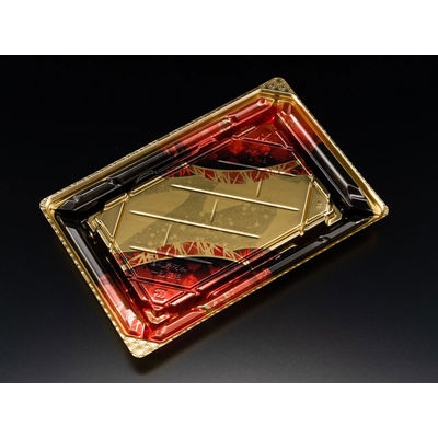 バイオPET 美枠寿司 2-4B あでやか赤　600枚(50×12) FAPR272　リスパック（直送品）