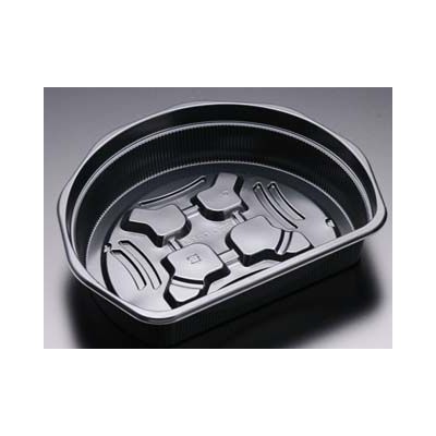 かさね扇B 黒　600枚(50×12) RHHJ491　リスパック（直送品）