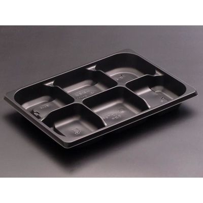 饗膳10中皿6 黒　600枚(50×12) RHHK171　リスパック（直送品）