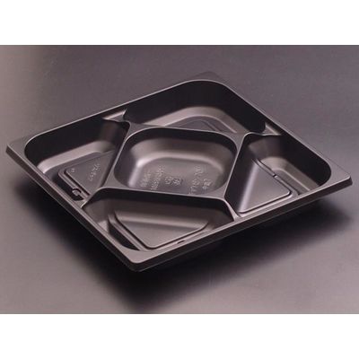 饗膳70中皿7 黒　600枚(50×12) RHHK281　リスパック（直送品）