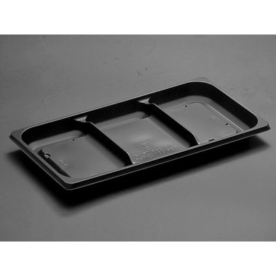 饗膳100中皿3 黒　600枚(50×12) RHHK441　リスパック（直送品）