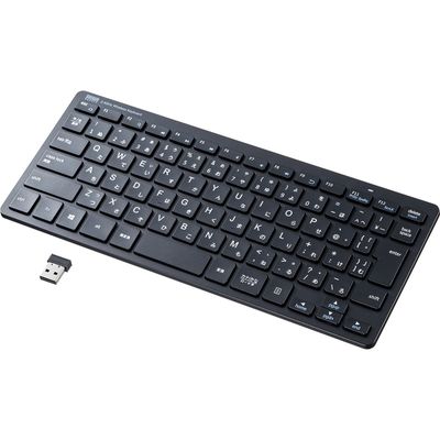 サンワサプライ ワイヤレスキーボード 無線 パンタグラフ 抗菌仕様 コンパクト ブラック SKB-WL36BK 1個（直送品）