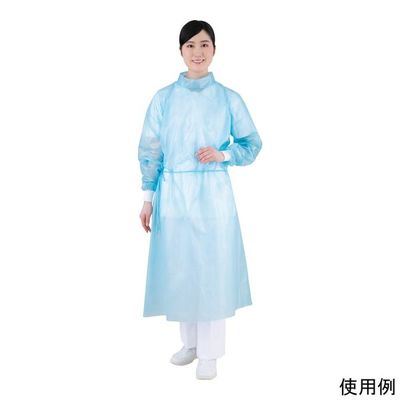 アズワン アイソレーションガウン(立襟タイプ)ブルー 10枚入 SC-B 1袋(10枚) 8-699-01（直送品）