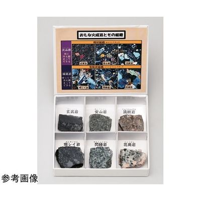 アズワン ミニ標本シリーズ 火成岩6種セット(研磨) 67-8047-16 1箱（直送品）