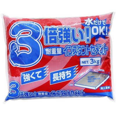 家庭化学工業 耐重量インスタントセメント 3kg 64-8271-30 1袋（直送品）