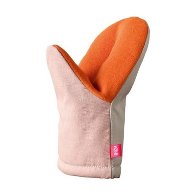 オークス グッとつかめる耐熱ミトン ピンク/グレー LS1561 1個 67-5195-37（直送品）
