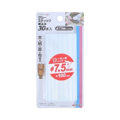 高儀 EM グルースティック7.5φ 透明 30本入 1162392 1セット(30本) 63-7085-44（直送品）