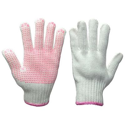 富士手袋工業 レディすべり止手袋 女性用すべり止軍手 白 5双入×10袋 72 1箱(50双) 62-6085-32（直送品）