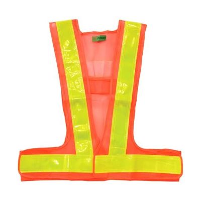 富士手袋工業 ピカセーフ安全ベスト オレンジ×黄 326 1枚 65-3354-69（直送品）