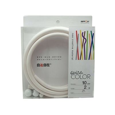 日本化線 デザインワイヤー 自遊自在 wire COLOR スノー 10φ×2m 63-7939-28 1巻（直送品）