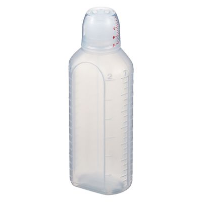 エムアイケミカル 投薬瓶ハイオール 200mL 凸凹目盛り（滅菌済）赤線目盛り薬杯付  24809708 200CC（5本入X22袋） 1箱（直送品）