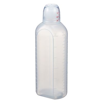 エムアイケミカル 投薬瓶ハイオール 300mL 凸凹目盛り（滅菌済）赤線目盛り薬杯付  24809709 300CC（3本入X25袋） 1箱（直送品）