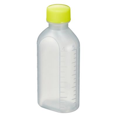 エムアイケミカル 投薬瓶PPB 100mL 凸凹目盛り（滅菌済）少数包装 08285028 キャップ色:黄 100CC（10本入り）1箱（直送品）