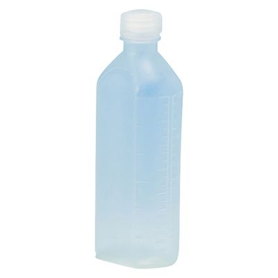 サンケミカル サンケミ 1型投薬瓶 200mL 凸凹目盛り 25282604 キャップ色：白 10005（200CC）100ホン 1箱（100入）（直送品）