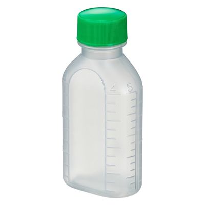 エムアイケミカル 投薬瓶PPB 60mL 凸凹目盛り（滅菌済）少数包装 08285027 キャップ色:緑 60CC（15本入り）1箱（直送品）