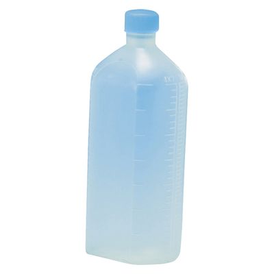サンケミカル サンケミ 1型投薬瓶 500mL 凸凹目盛り 25282606 キャップ色：青 10008（500CC）50ホン 1箱（50入）（直送品）