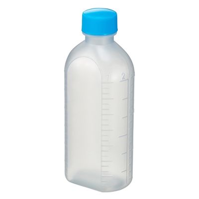 エムアイケミカル 投薬瓶PPB 150mL 凸凹目盛り（滅菌済）少数包装 08285029 キャップ色:青 150CC（5本入り）1箱（直送品）