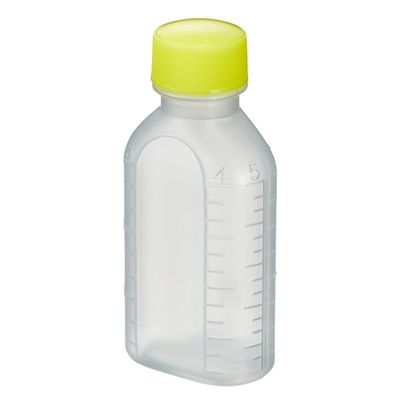 エムアイケミカル 投薬瓶PPB 60mL 凸凹目盛り（滅菌済）少数包装 08285027 キャップ色:黄 60CC（15本入り）1箱（直送品）