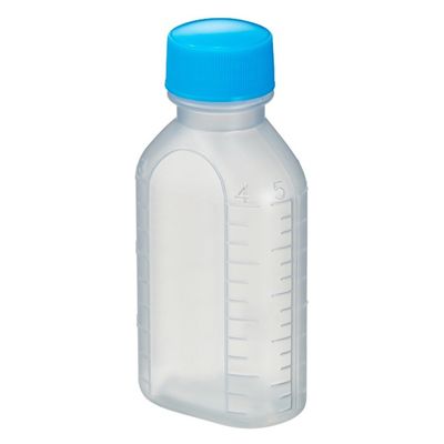 エムアイケミカル 投薬瓶PPB 60mL 凸凹目盛り（滅菌済）少数包装 08285027 キャップ色:青 60CC（15本入り）1箱（直送品）