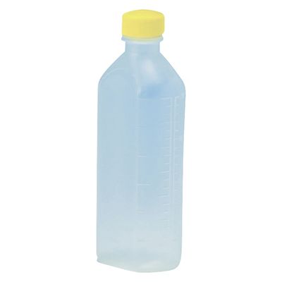 サンケミカル サンケミ 1型投薬瓶 200mL 凸凹目盛り 25282604 キャップ色：黄 10005（200CC）100ホン 1箱（100入）（直送品）