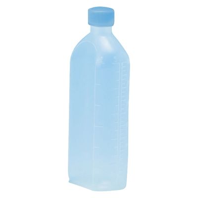 サンケミカル サンケミ 1型投薬瓶 300mL 凸凹目盛り 25282605 キャップ色：青 10006（300CC）50ホン 1箱（50入）（直送品）