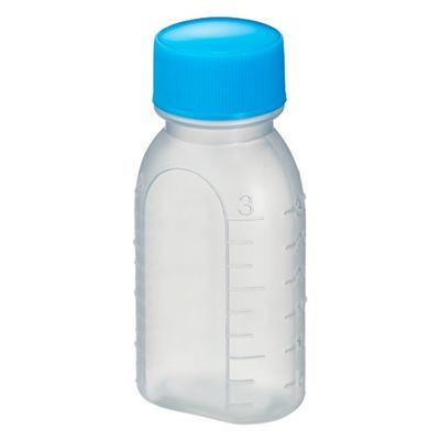 エムアイケミカル 投薬瓶PPB 30mL 凸凹目盛り（滅菌済）少数包装 08285026 キャップ色:青 30CC（20本入り）1箱（直送品）
