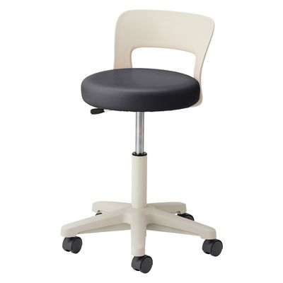 松吉医科器械 マツヨシ ナースチェア(ハイタイプ) 背付 25256500 ブラック MY-N3260R(セツキ) 1台（直送品）