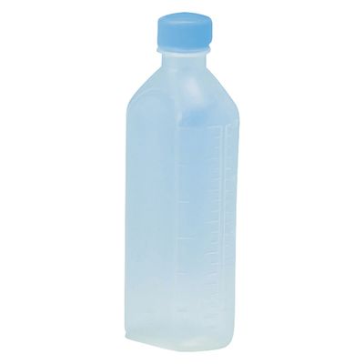 サンケミカル サンケミ 1型投薬瓶 200mL 凸凹目盛り 25282604 キャップ色：青 10005（200CC）100ホン 1箱（100入）（直送品）