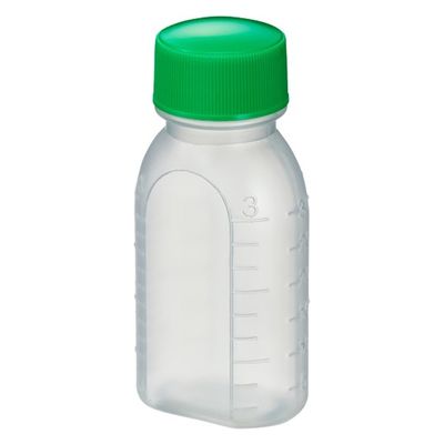 エムアイケミカル 投薬瓶PPB 30mL 凸凹目盛り（滅菌済）少数包装 08285026 キャップ色:緑 30CC（20本入り）1箱（直送品）