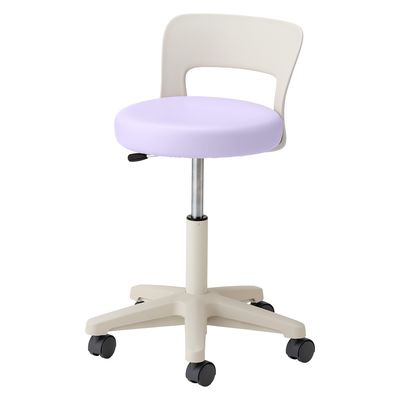 松吉医科器械 マツヨシ ナースチェア(ハイタイプ) 背付 25256500 ラベンダー MY-N3260R(セツキ) 1台（直送品）