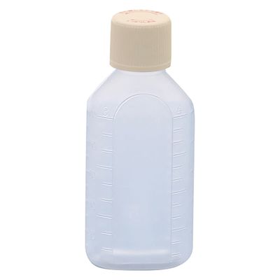 エムアイケミカル 投薬瓶CRボトル  100mL 凸凹目盛り（滅菌済） 23546505 キャップ色:クリーム 100CC（10本入り） 1箱（直送品）