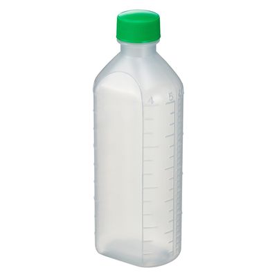 エムアイケミカル 投薬瓶PPB 200mL 凸凹目盛り（滅菌済）少数包装 08285030 キャップ色:緑 200CC（5本入） 1箱（5入）（直送品）