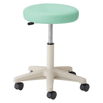 マツヨシ ナースチェア(ハイタイプ) 背なし 25256502 ミントグリーン MY-N3250R(セナシ) 1台（直送品）