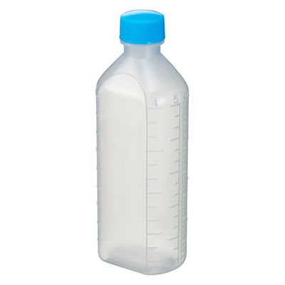 エムアイケミカル 投薬瓶PPB 200mL 凸凹目盛り（滅菌済）少数包装 08285030 キャップ色:青 200CC（5本入） 1箱（5入）（直送品）