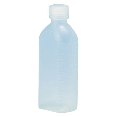 サンケミカル サンケミ 1型投薬瓶 150mL 凸凹目盛り 25282603 キャップ色：白 10004（150CC）100ホン 1箱（100入）（直送品）