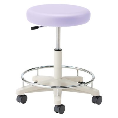 マツヨシ ナースチェア(ハイタイプ) 背なし・リング付25256503ラベンダー MY-N3255R(セナシ・リングツキ) 1台（直送品）